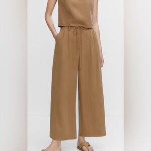 *NWT* Mango Wideleg Pants with Elastic Waist